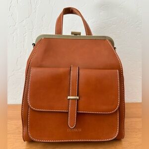 ECOSUSI Small Backpack Purse PU Leather Mini Backpack